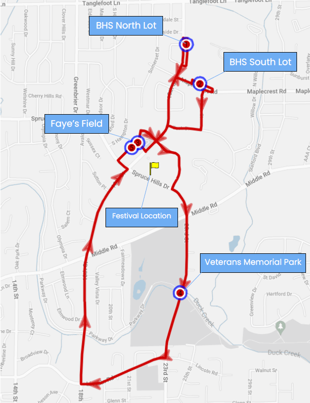 2024 Shuttle Service Route