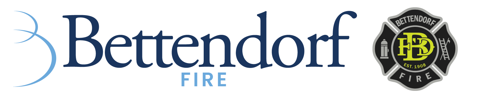 City of Bettendorf - Secondary Logo - Grays and Safety Green - Fire_Fire