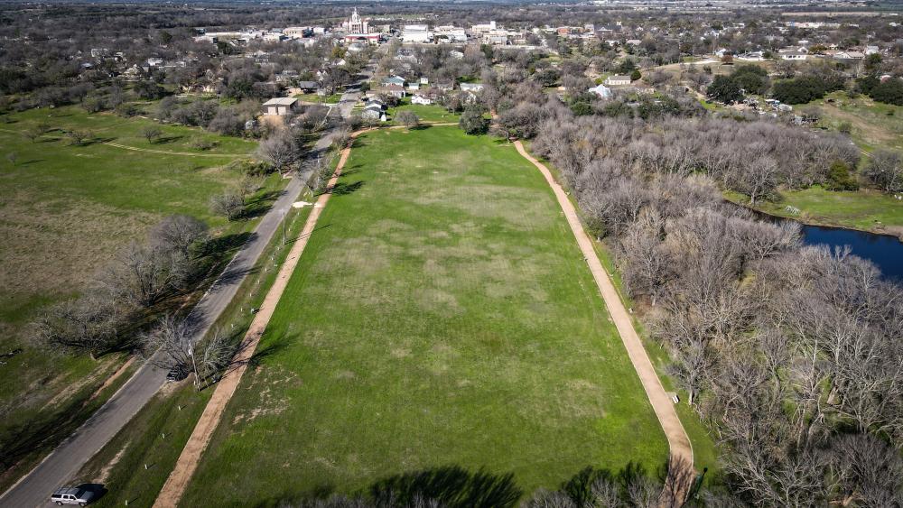 Aerial view of the Walking Trail in Gatesville