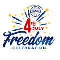 4th of july freedom celebration logo